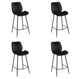 Bronx71VelvetbarkrukTobyzwart71cm-Barkrukkensetvan4