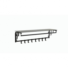 FURNILUX-WandkapstokDeLuxe8Haken-GLAS-Zwart