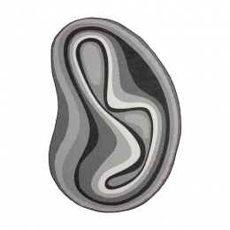 Interieur05OrganischgevormdbuitenkleedLoopStoneZwart