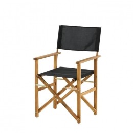 NestoutdoorAlbainklapbarehoutentuinstoelzwart-metarmleuningen