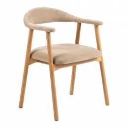 byfonQNordicEetkamerstoel-Eikenhout-Beige