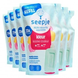 6xSeepjeVloeibaarWasmiddelKleurNavullingMagischeMagnolia23Wasbeurten1liter