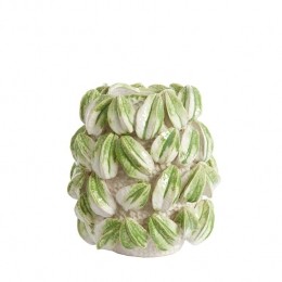 LightlivingVaasdeco32x315x365cmCARAMBOLAkeramiekcrmegroen