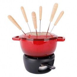 CosyTrendyFonduesetFontesticGietijzerTraditionalRed-18cm