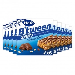 10xHeroBtweenMueslireepZeroMelkchocolade6x20gr