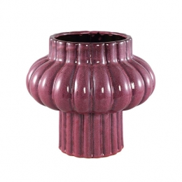 PTMDSanneeRedceramicpotribbedwidemiddleL