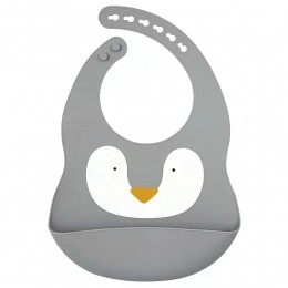 Dutsi-Siliconen-BabySlabbetje-JungleSerie-Pinguin