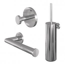 ToiletaccessoireSetBrauerChrome3-in-1Chrome