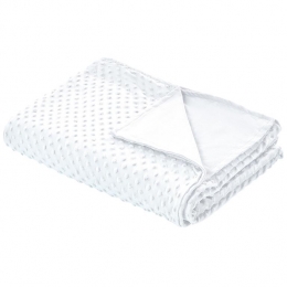 Beliani-CALLISTO-Verzwaringsdekenhoes-Wit-120x180cm-Polyester