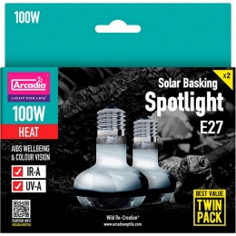 Arcadiasolarbaskingspotlight100watttwinpackHabistatAquadistri-Aquadistri