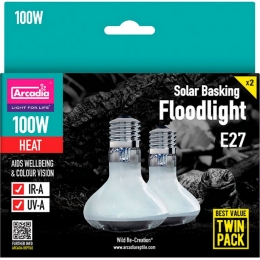 Arcadiasolarbaskingfloodlight100watttwinpackHabistatAquadistri-Aquadistri