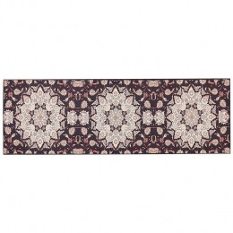 Beliani-ARITAS-Lopertapijt-ZwartBeige-80x240cm-Polyester