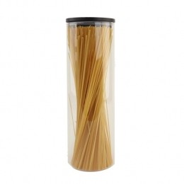 OTIXVoorraadpotGlasmetDeksel1320mlZwartHoutSpaghettiBewaar