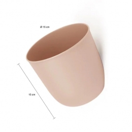 QUVIOWandbloempot-Kunststof-Poederroze