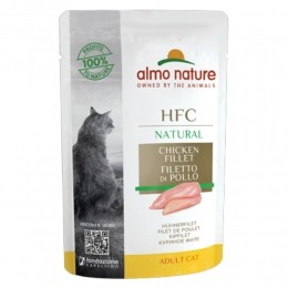 48xAlmoNatureHFCNaturalKattenvoerNatMaaltijdzakjeKipfilet55gr