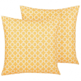 Beliani-ASTAKOS-Tuinkussensetvan2-Geel-40x40cm-Polyester