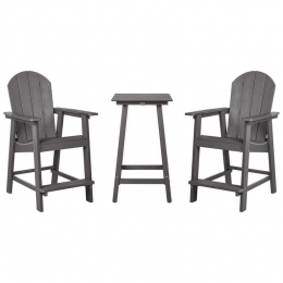 Beliani-ADIRONDACK-Balkonset-Donkergrijs-Kunsthout