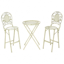 Beliani-BIVIO-Tuinbarsetvoor2-Lichtgroen-IJzer