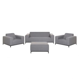 Beliani-ROVIGO-Loungesetvoor5-GrijsZwart-Polyester