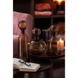 J-LinedecoratieFlesStopEffenRond-glas-bruin