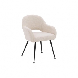 GoossensEetkamerstoelBriggenleuning-Textielmetarmleuning