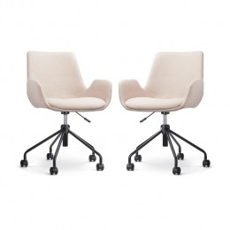 NolonNout-EefBureaustoelenSetvan2-Beige-Zwart