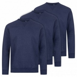 RUSSELLAuthenticMelangeSweatHerenSweatshirt3-pak0R260M0-Indigo-Melange