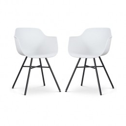 NolonNoa-PukEetkamerstoelenSetvan2-Wit-ZwartOnderstel