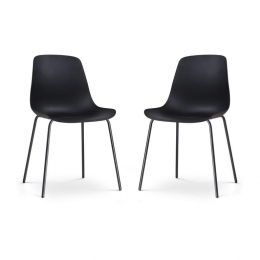 NolonNora-PipEetkamerstoelenSetvan2-Zwart-ZwartOnderstel