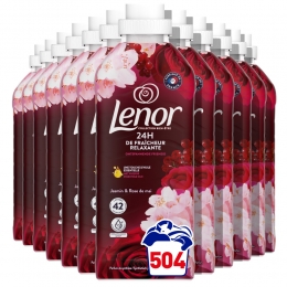 12xLenorWasverzachterJasmijnenRosedeMai42Wasbeurten882ml