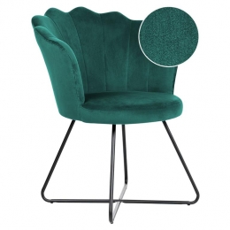Beliani-LOVELOCK-Fauteuil-Smaragdgroen-Fluweel