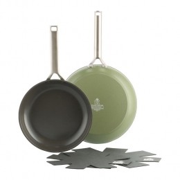 BKSublimeKoekenpannenset24cm28cm-Olijfgroen