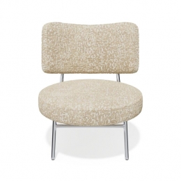 Woonkamerfauteuilinbeigestructuurstofmetpatroon