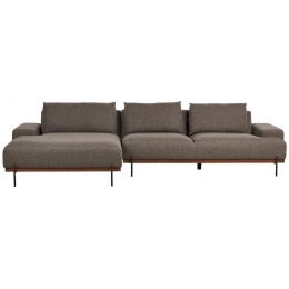 Beliani-MARIFERD-Hoekbank-Bruin-Rechtszijdig-Polyester