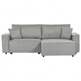 Beliani-KARILA-Hoekbankmetopbergruimte-Grijs-Linkszijdig-Polyester