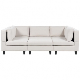 Beliani-UNSTAD-Moduliarebankmetottomaan-Beige-5-zits-Polyester