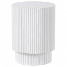 Beliani-BICCARI-Bijzettafel-Wit-Lichtbeton