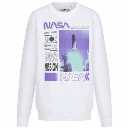 NASAMissionCrewDamesSweatshirtAILCS038WHT