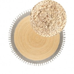 Beliani-MARTS-Vloerkleed-BeigeGrijs-200cm-Jute