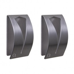 QUVIOHanddoekenhouderzelfklevendRVS-setvan2