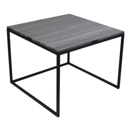 LOFT42MarbleLBijzettafelVierkantZwart-Metaal-Marmer