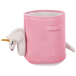 Beliani-NARROTI-Opbergmand-Roze-Katoen