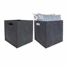 QUVIOOpbergbakviltvierkant-Setvan2-Grijs