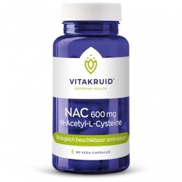 GratisVerzendingVitakruidNac600mgN-Acetyl-L-Cystene60vegacapsules