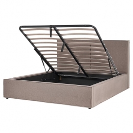 Beliani-MOISSAC-Bed-Taupe-160x200cm-Polyester