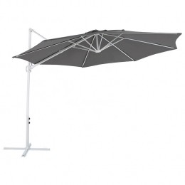 Beliani-SAVONAII-Zweefparasol-Grijs-Polyester