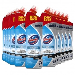 12xGlorixProfessionalToiletreinigerOceanzonderChloorBleekProFormula1liter