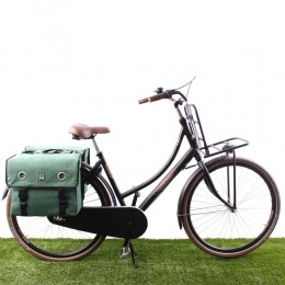 DubbelefietstasCanvasTas52LGroen