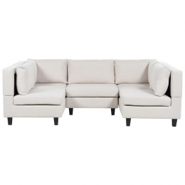 Beliani-UNSTAD-Modulairebank-Beige-5-zits-Polyester
