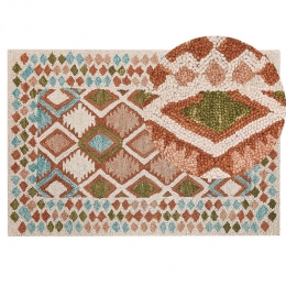 Beliani-ERMENEK-Vloerkleed-Multicolor-140x200cm-Wol